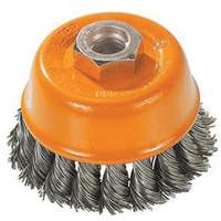 Knot-Twisted Wire Cup Brush, 3" Dia. x M10x1.25 Arbor Chandler Sales