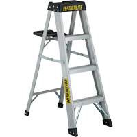 3400 Series Industrial Extra Heavy-Duty Step Ladder, 4', Aluminum, 300 lbs. Capacity, Type 1A Chandler Sales