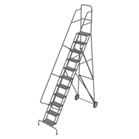 &eacute;chelles roulantes en acier, 11 marches, Largeur de la marche 16", Hauteur de la plateforme 110", Acier Chandler Sales