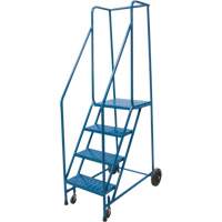 Rolling Step Ladder, 4 Steps, 18" Step Width, 37" Platform Height, Steel Chandler Sales