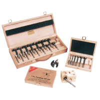 Super Forstner Bit Kits in a Wooden Box, 7 Pieces, Steel Chandler Sales