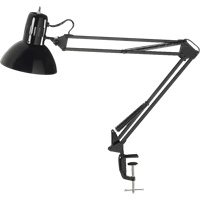 Swing Arm Clamp-On Desk Lamps, 100 W, Incandescent, C-Clamp, Black Chandler Sales