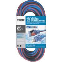 Arctic Blue TPE-Rubber Locking Extension Cord, All-Weather, SJEOW, 12/3 AWG, 15 A, 25' Chandler Sales