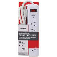 Surge Protector, 6 Outlets, 750 J, 1875, 3' Cord Chandler Sales