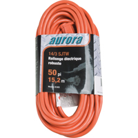 Vinyl Extension Cord, Outdoor, SJTW, 14/3 AWG, 15 A, 50' Chandler Sales