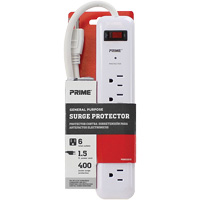 Surge Protector, 6 Outlets, 400 J, 1875 W, 2' Cord Chandler Sales