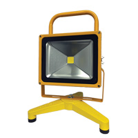 Rechargeable And Portable Floodlights, LED, 30 W, 3000 Lumens, Aluminum Housing Chandler Sales