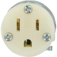 Hospital Grade Extension Plug Connector, 5-15R, Nylon Chandler Sales
