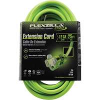 Flexzilla&reg; Pro Industrial Extension Cord, All-Weather, SJTW, 12/3 AWG, 15 A, 25' Chandler Sales