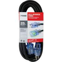 All-Rubber Extension Cord, Outdoor, SJOOW, 14/3 AWG, 15 A, 25' Chandler Sales