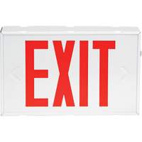 Exit Sign, LED, Battery Operated/Hardwired, 12-1/5" L x 7-1/2" W, English Chandler Sales