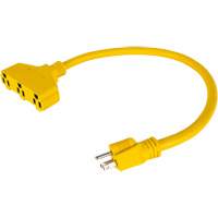 Adaptateur de rallonge d'alimentation, Ext&eacute;rieur, STOW, AWG 12/3, 15 A, 3 prise(s), 2' Chandler Sales