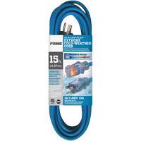 Glacier Flex&reg; Extreme Cold Weather Extension Cord, Outdoor, SJTW, 16/3 AWG, 13 A, 15' Chandler Sales