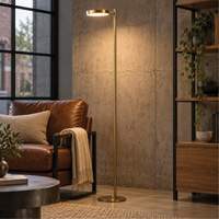 Lampe sur pied en laiton vieilli avec base m&eacute;tallique Chandler Sales