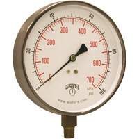 Contractor Pressure Gauge, 4-1/2" , 0 - 100 psi, Bottom Mount, Analogue YB900 | Chandler Sales