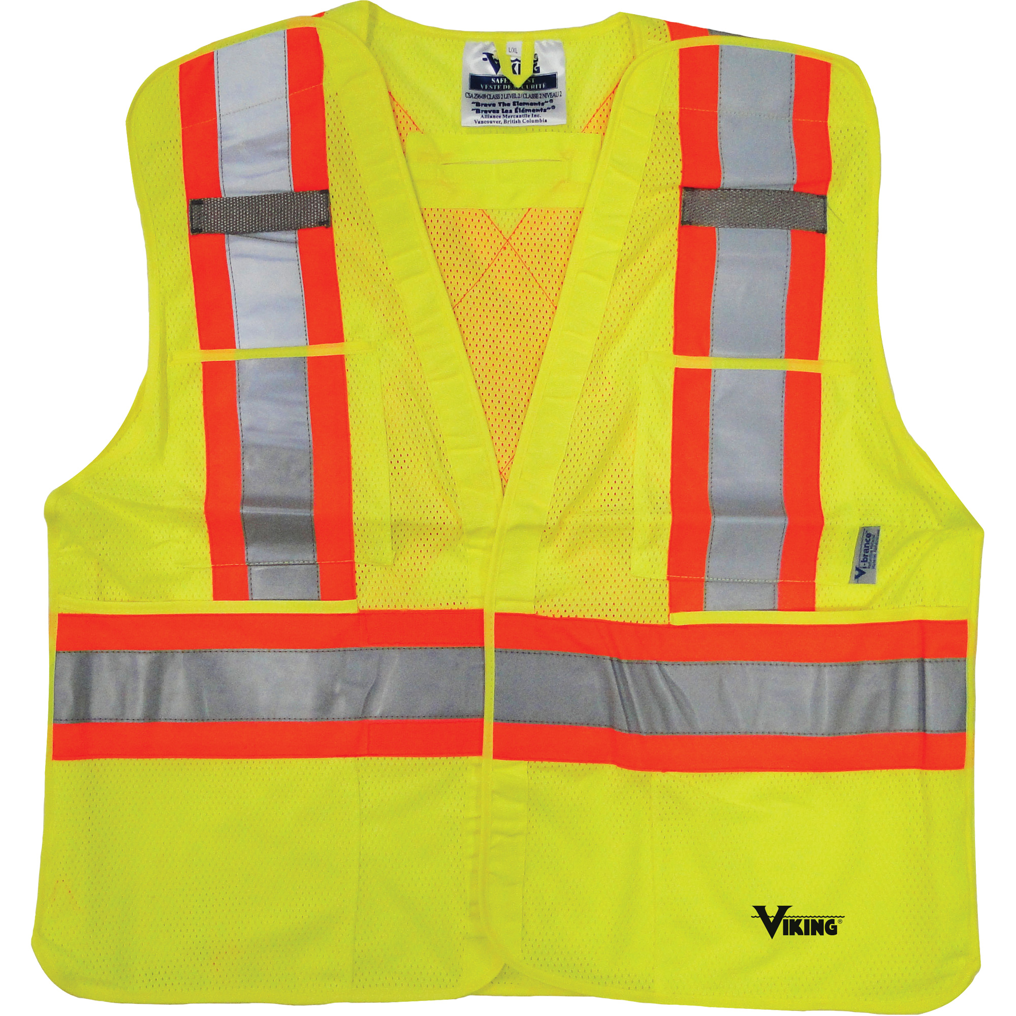 Viking Safety Vest, High Visibility LimeYellow, Large/XLarge